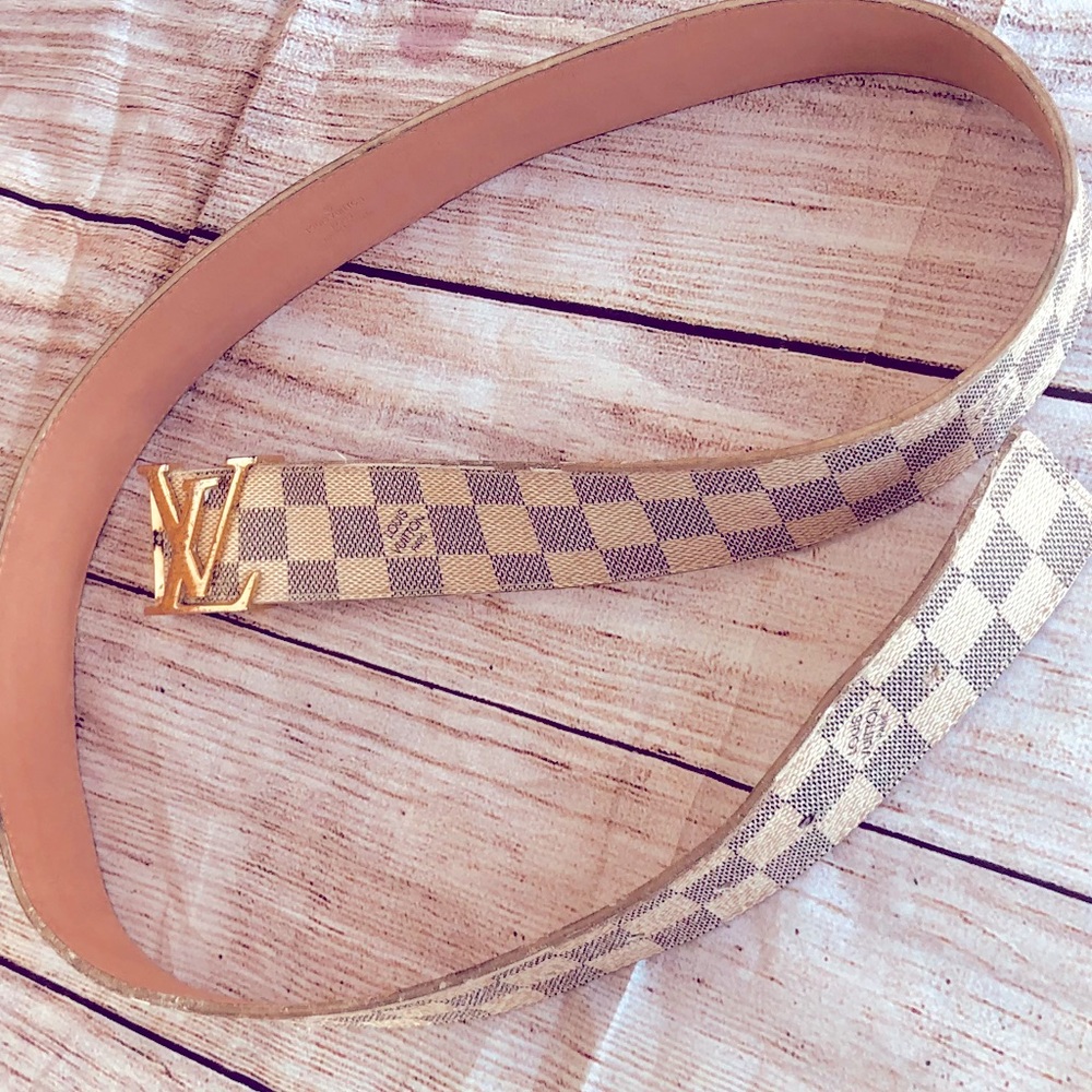 Louis Vuitton Belt 40 in Azur Damier